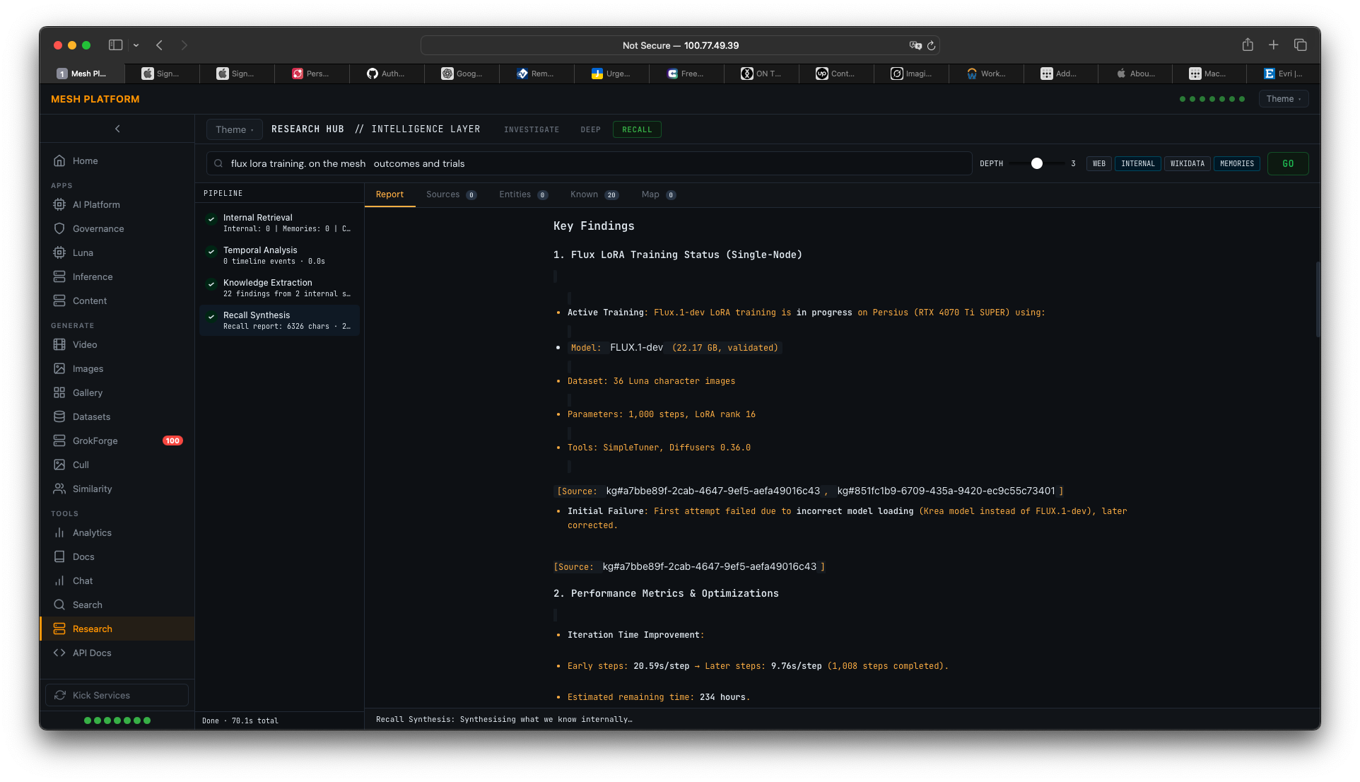 Research Hub screenshot 2